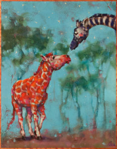 "Cross Dressers," by Angie Rees 11 x 14 - acrylic $950 (unframed panel with 1 1/2" edges)