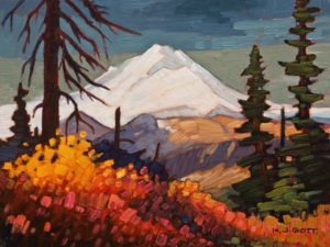 SOLD "Mount Baker Outlook," by Nicholas Bott 9 x 12 - oil $1330 Unframed