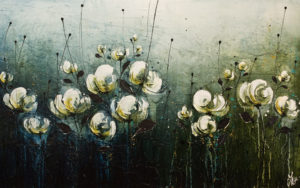 SOLD "Resilience and Grace," by Laura Harris 30 x 48 - acrylic $5240 (thick canvas wrap)