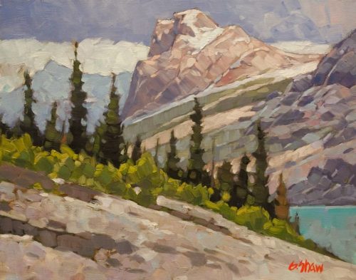 SOLD "Borderlands Rockies" by Graeme Shaw 11 x 14 - oil $700 Unframed $950 in show frame