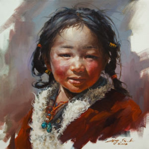 SOLD “Evening Warmth” by Donna Zhang 18 x 18 – oil $2780 Unframed