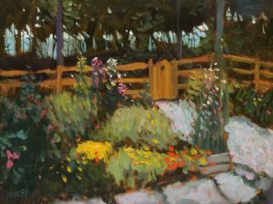 "Garden by the Sea," by Paul Healey 12 x 16 - oil $700 Unframed