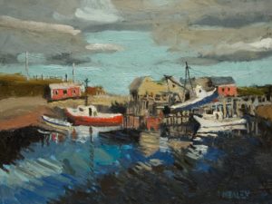 SOLD "Henry's Harbour," by Paul Healey 12 x 16 - oil $700 Unframed