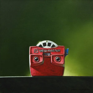 SOLD "Hindsight," by Glen Melville 16 x 16 - acrylic and oil $875 (thick canvas wrap)