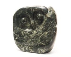 SOLD "Hooty Stare," by Marilyn Armitage 8" (H) x 7" (L) x 5" (W) - Soapstone $750
