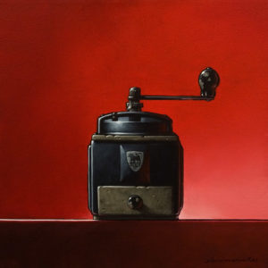 "Little Black Number," by Glen Melville 16 x 16 - acrylic and oil $875 (thick canvas wrap)