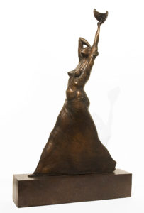 "Serendipity," by Michael Hermesh 25 1/2" (H) x 15" (L) - bronze No. 1 of edition of 15 $5500