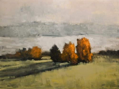 SOLD "Soleil Couchant" (Setting Sun) by Robert P. Roy 36 x 48 - oil $2950 Unframed, $3800 in show frame
