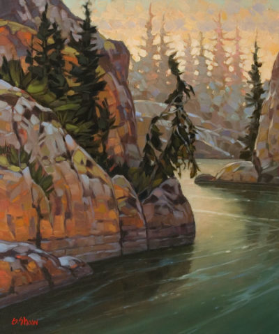 SOLD "Stagg River, N.W.T." by Graeme Shaw 20 x 24 - oil $1895 Unframed $2350 in show frame