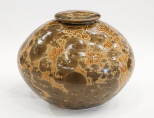 SOLD Lidded vessel (BB-4373) by Bill Boyd crystalline-glaze ceramic - 8.5" (H) x 11" (W) $650