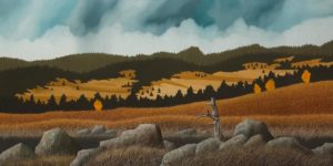 SOLD "Autumn Glory," by Ken Kirkby 30 x 60 - oil $5000 Unframed