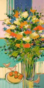 SOLD "The Colours of the Summer Season," by Claudette Castonguay 10 x 20 - acrylic $570 Unframed