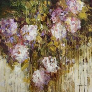 SOLD "Purple Rain II," by Janice Robertson 24 x 24 - acrylic $1850 (thick canvas wrap)