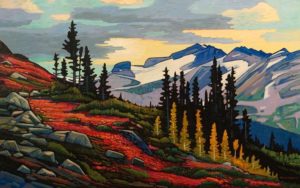 SOLD "Whistler High Grounds," by Nicholas Bott 30 x 48 - oil $6850 Unframed