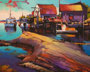 "A Midsummer Dream, Blue Rocks, Nova Scotia," by Mike Svob 24 x 30 - acrylic $4560 Unframed