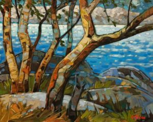 SOLD "Neck Point Arbutus," by Graeme Shaw 16 x 20 - oil $1215 Unframed