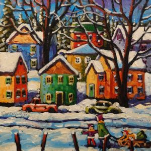 SOLD "The Air is Crisp" by Rod Charlesworth 10 x 10 - oil $830 Unframed
