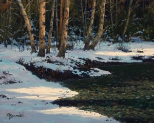 SOLD "Alder Creek" by Merv Brandel 8 x 10 - oil $900 Unframed