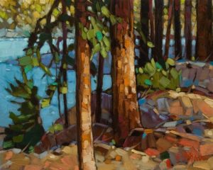 SOLD "Along the Kennedy River" by Graeme Shaw 8 x 10 - oil $510 Unframed