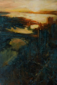 SOLD "Before Sunset," by William Liao 24 x 36 - oil $2650 Unframed