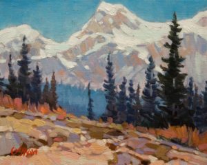 SOLD "Big Sky Mountains" by Graeme Shaw 8 x 10 - oil $510 Unframed