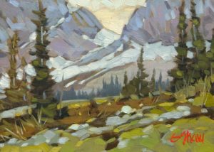 SOLD "Cascade Mt. Slope," by Graeme Shaw 5 x 7 - oil $430 Unframed