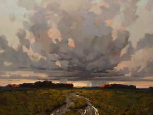 SOLD "Clouds in the Distance," by Min Ma 30 x 40 - acrylic $5510 Unframed
