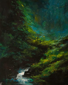 SOLD "Deep Forest No. 1," by William Liao 16 x 20 - acrylic $1120 Unframed