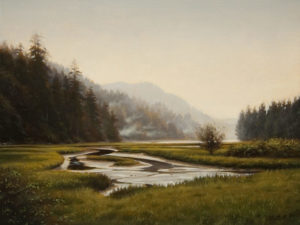 SOLD "Island Inlet" by Ray Ward 6 x 8 - oil $700 Unframed