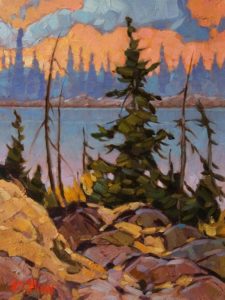 SOLD "North Arm Pond" by Graeme Shaw 9 x 12 - oil $550 Unframed