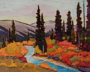 SOLD "Northern Autumn" by Nicholas Bott 8 x 10 - oil $1090 Unframed