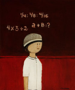 "Numbers" by Louise Lauzon 10 x 12 - acrylic $420 Unframed
