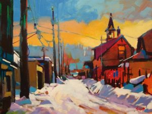 "Princeton Snow" by Mike Svob 12 x 16 - acrylic $1415 Unframed