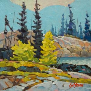 SOLD "Quiet Backwater" by Graeme Shaw 8 x 8 - oil $470 Unframed