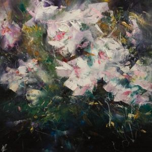SOLD "Smell of Night," by William Liao 12 x 12 - oil $575 Unframed
