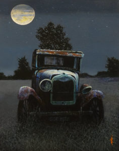 SOLD "Under the Night Sky" by Alan Wylie 11 x 14 - oil $2120 Unframed