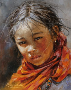SOLD "Young Soul" by Donna Zhang 11 x 14 - oil $1420 Unframed
