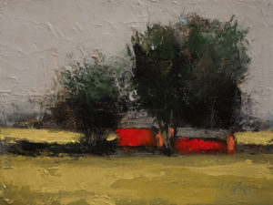SOLD "A l'Ombre" (In the Shade) by Robert P. Roy 9 x 12 - oil $490 Unframed