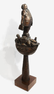 "Life Without the Ferryman," by Michael Hermesh 32 (H) x 11 (L) x 6 1/2 (W) - bronze Edition of 15 $8000
