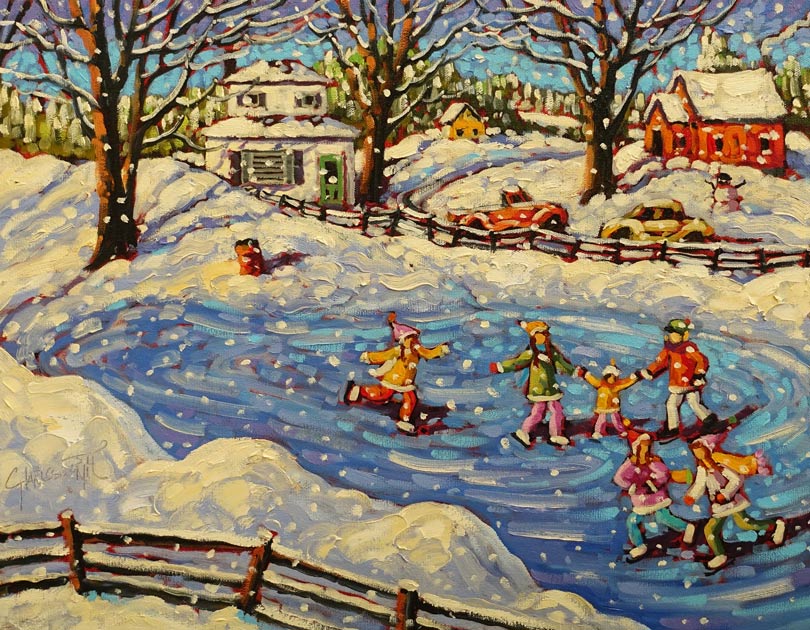 "Snowflakes in the Sun," by Rod Charlesworth 14 x 18 - oil $1570 Unframed