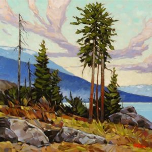 "Courtenay Slope View," by Graeme Shaw 20 x 20 - oil $1760 Unframed
