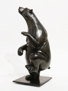 “Fred” by Nicola Prinsen 15 1/2″ (H) x 6 1/2″ (W) x 6 1/2″ (L) – bronze (includes built-in rotating base) No. 6 of edition of 18 $3950