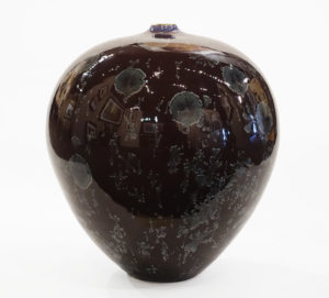 SOLD Vase (BB-3976) by Bill Boyd crystalline-glaze ceramic - 8 1/2" (H) x 8" (W) $450