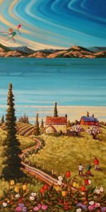 SOLD "Colours of Spring," by Rod Charlesworth 18 x 36 - oil $2890 Unframed
