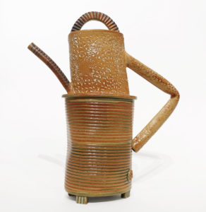 SOLD Teapot (LR-273) by Laurie Rolland hand-built ceramic - 11" (H) $260