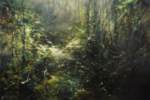 SOLD "Deep Forest No. 5," by William Liao 24 x 36 - acrylic $2650 (thick canvas wrap)
