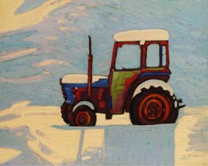 SOLD "Retired Tractor," by Nicholas Bott 16 x 20 - oil $2200 Unframed
