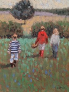 SOLD "The Hike," by Paul Healey 9 x 12 - oil $525 Unframed