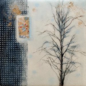 SOLD "Hush," by Nikol Haskova 6 x 6 - mixed media with high-gloss finish $380 (unframed panel with thick edges)