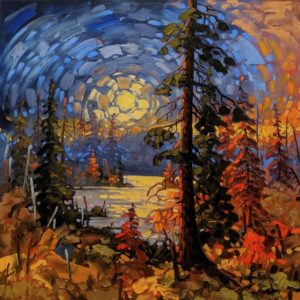 SOLD "Midnight Light, Summer Solstice," by Rod Charlesworth 36 x 36 - oil $4390 Unframed